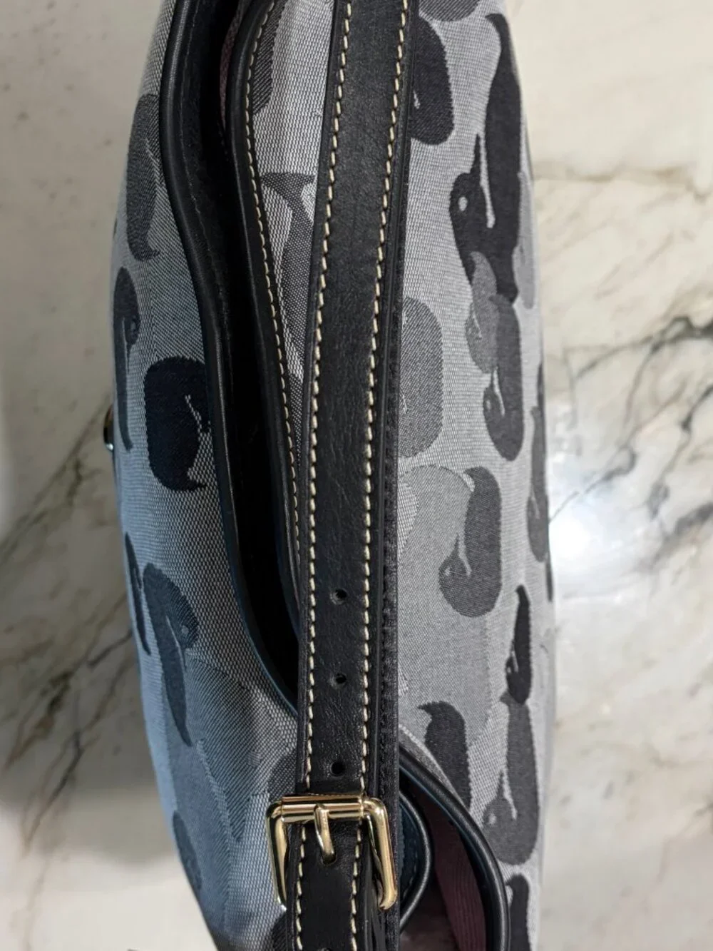 Textile Shoulder Bag with Duck Pattern by Dooney and Bourke